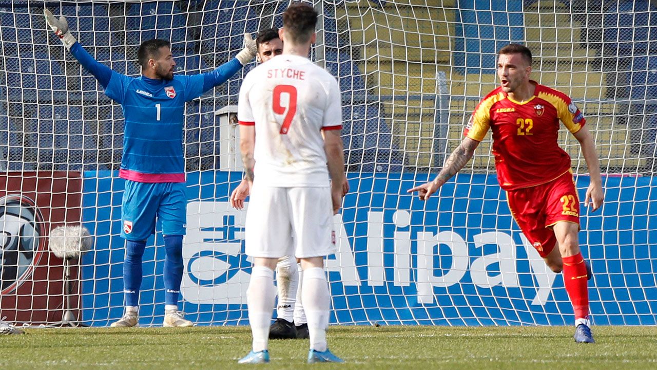 Montenegro venció 4-2 a Gibraltar, sigue invicto y es segundo lugar del Grupo G