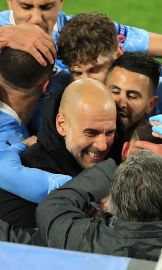 Pep Guardiola, impresionado con Manchester City en la Champions League