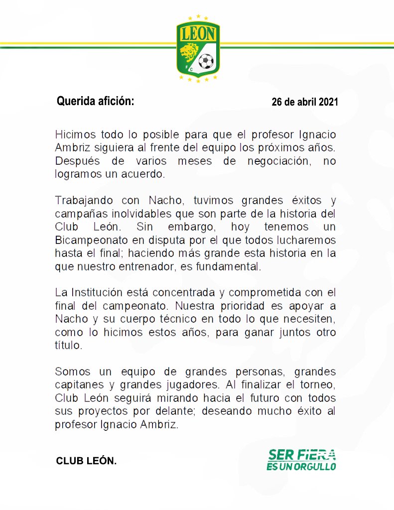 El comunicado de León El comunicado de León