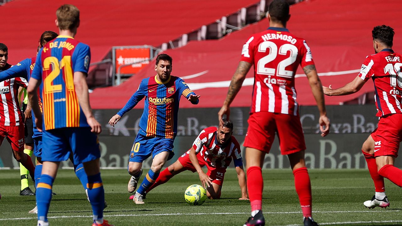 Messi no pudo anotar y Barcelona empató 0-0 ante Atlético de Madrid.