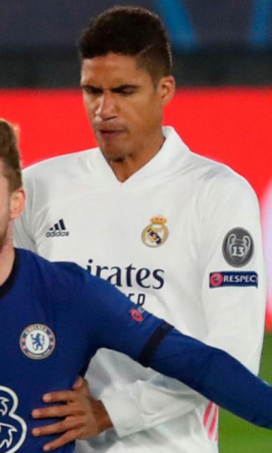 Raphael Varane es duda para la vuelta de Champions League ante Chelsea