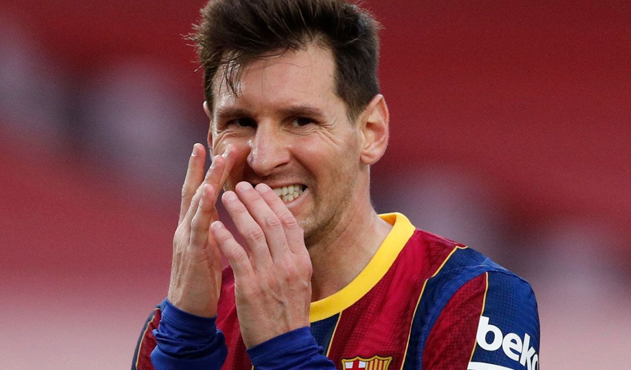 El desastre reflejado en la cara de Messi