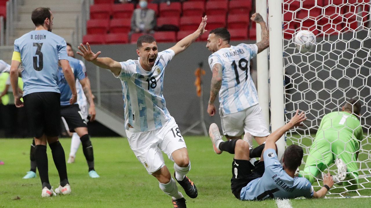 Así festejó Guido Rodríguez el gol con el que adelantó a Argentina