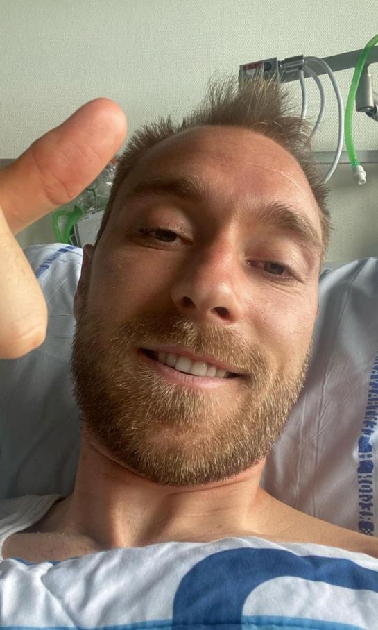 Christian Eriksen envía mensaje desde el hospital