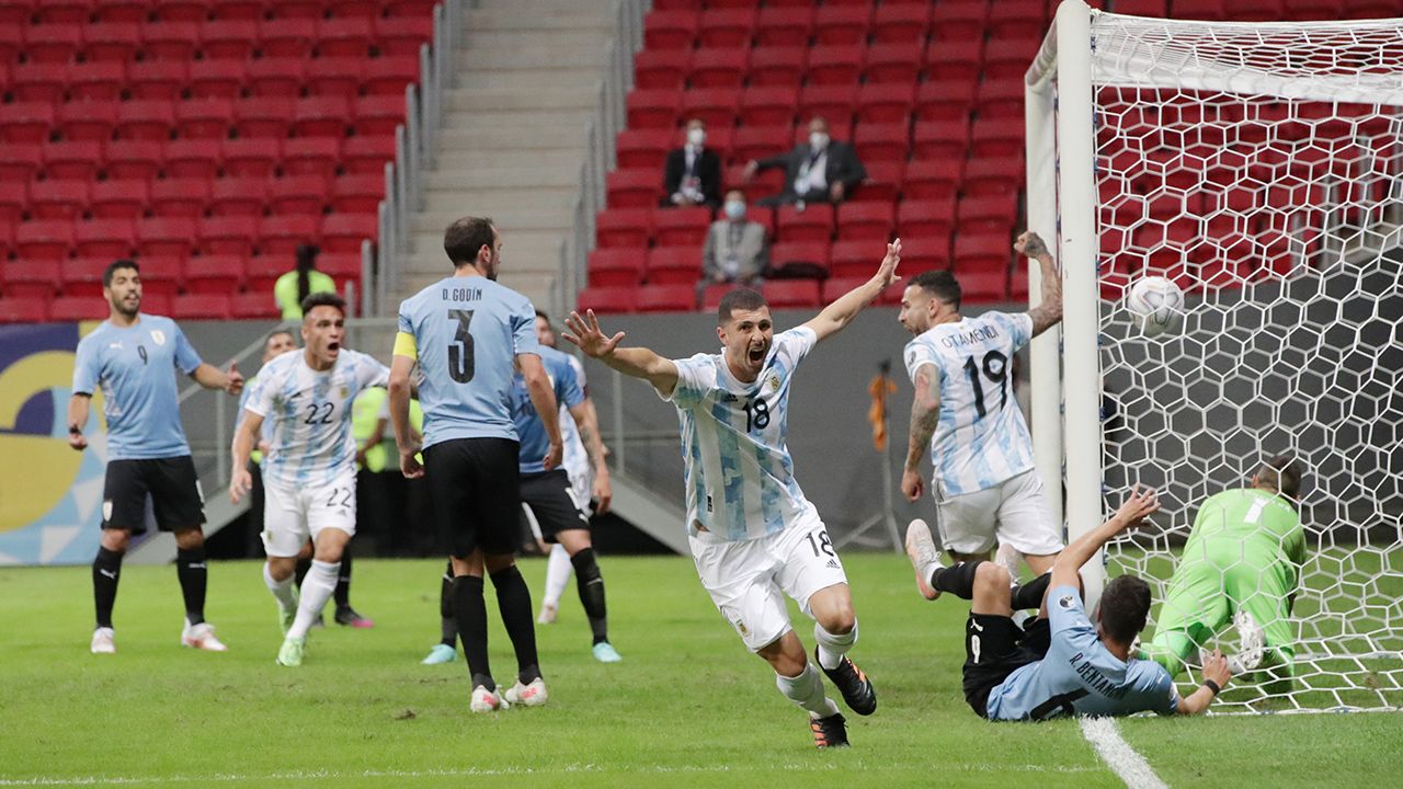 Así festejó Guido Rodríguez el gol con el que adelantó a Argentina