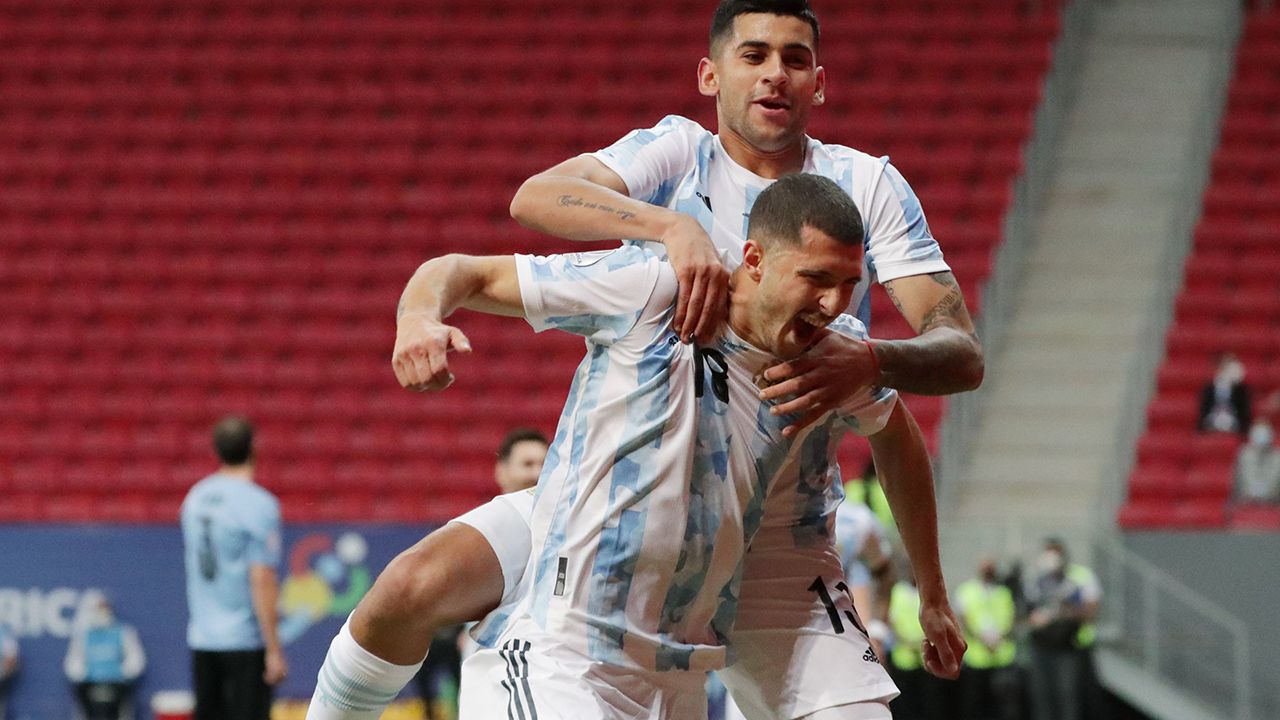 Así festejó Guido Rodríguez el gol con el que adelantó a Argentina