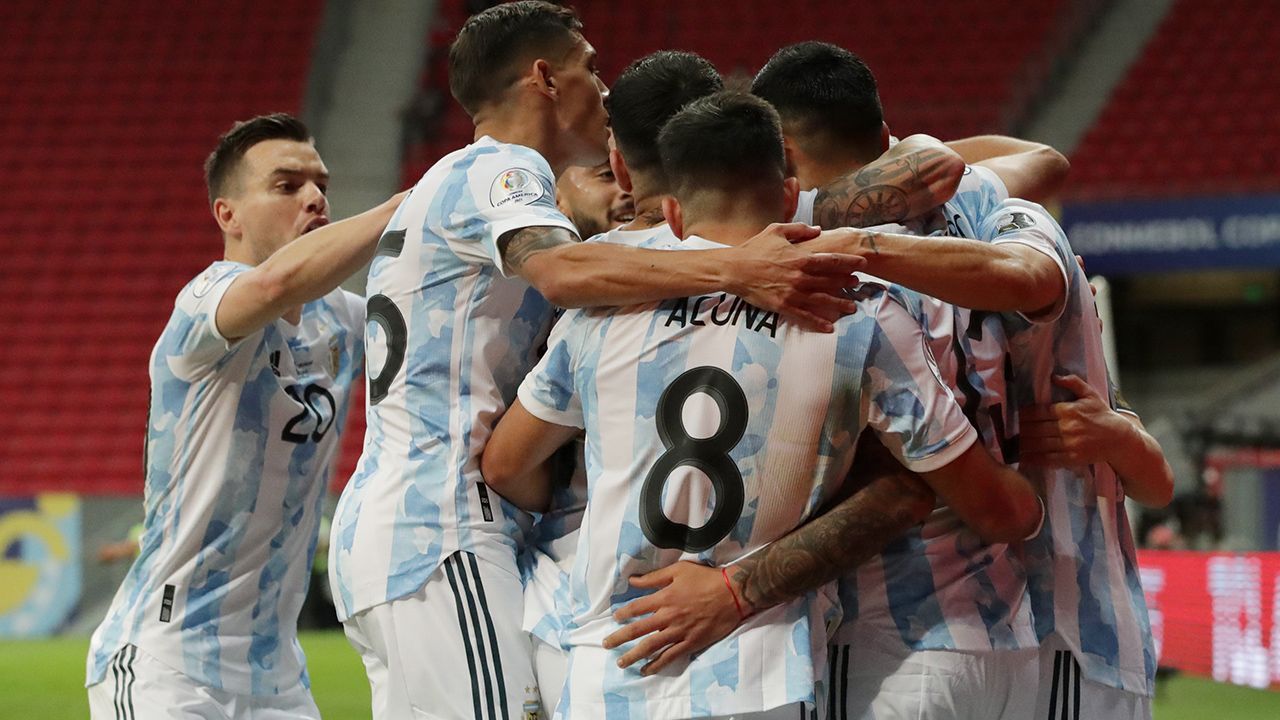 Así festejó Guido Rodríguez el gol con el que adelantó a Argentina