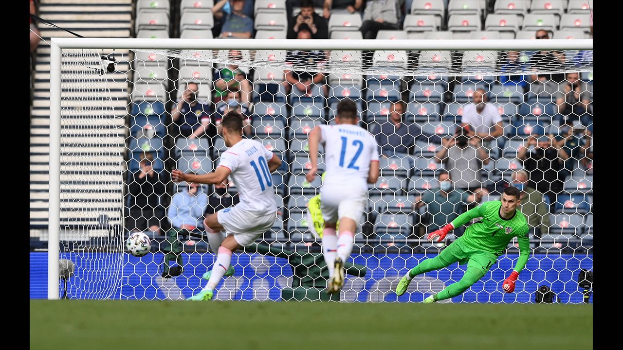 Patrik Schick fue el encargado de convertir el 1-0 para la República Checa.