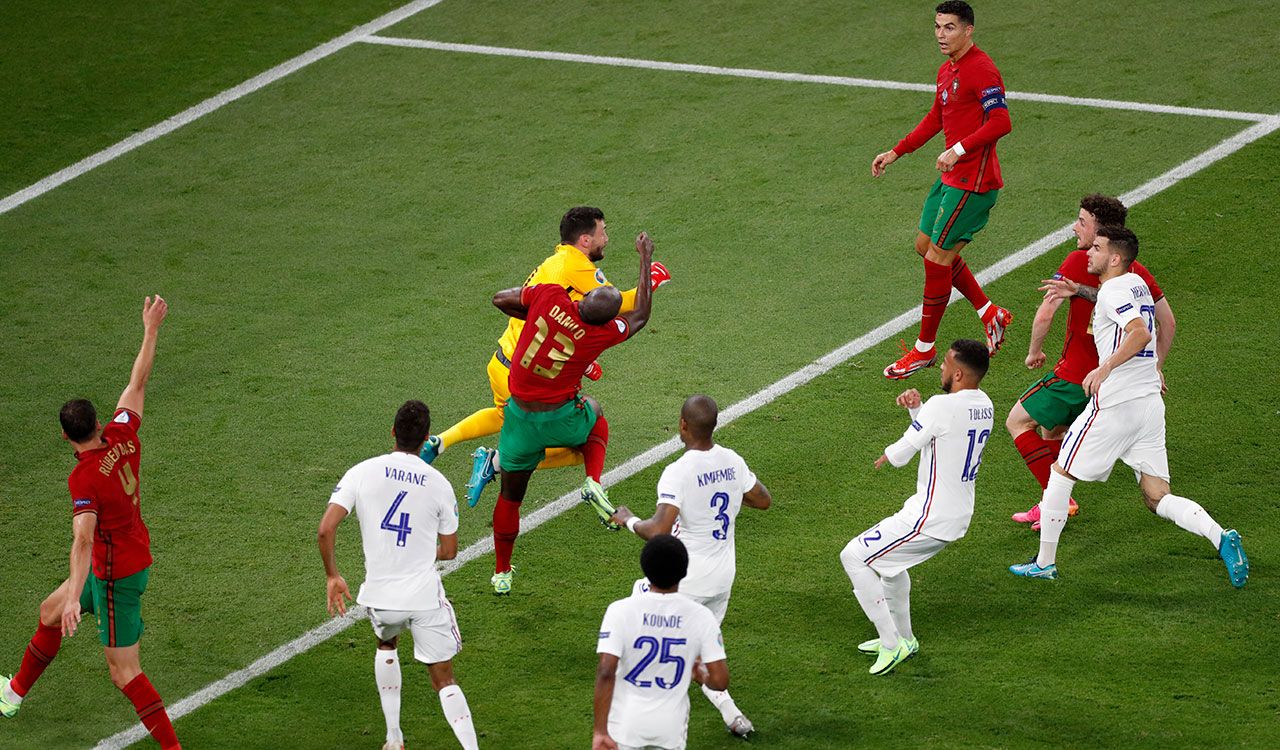 Otro golpazo que puso dramatismo al Portugal vs. Francia
