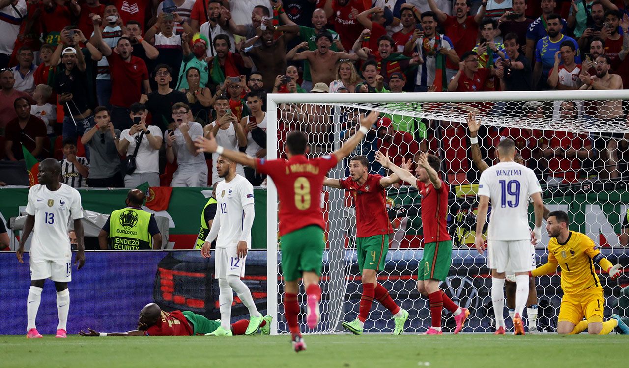 Otro golpazo que puso dramatismo al Portugal vs. Francia