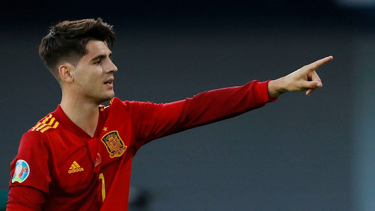 España anotó su primer gol en la Euro 2020 y Álvaro Morata se lo dedicó a Luis Enrique