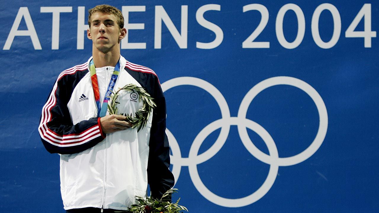Michael Phelps - Estados Unidos - Natación - Atenas 2004 - 8 medallas / 6 de oro y 2 de bronce
