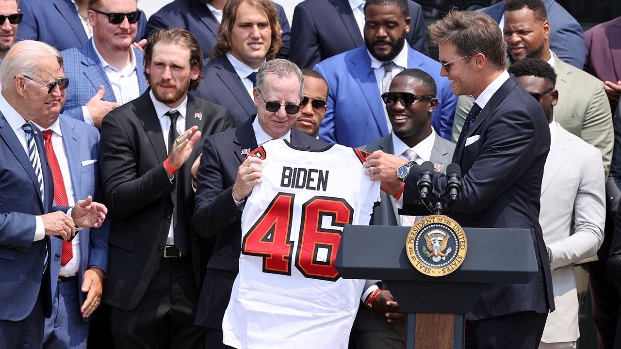 Los Tampa Bay Buccaneers visitaron a Joe Biden en la 'Casa Blanca'