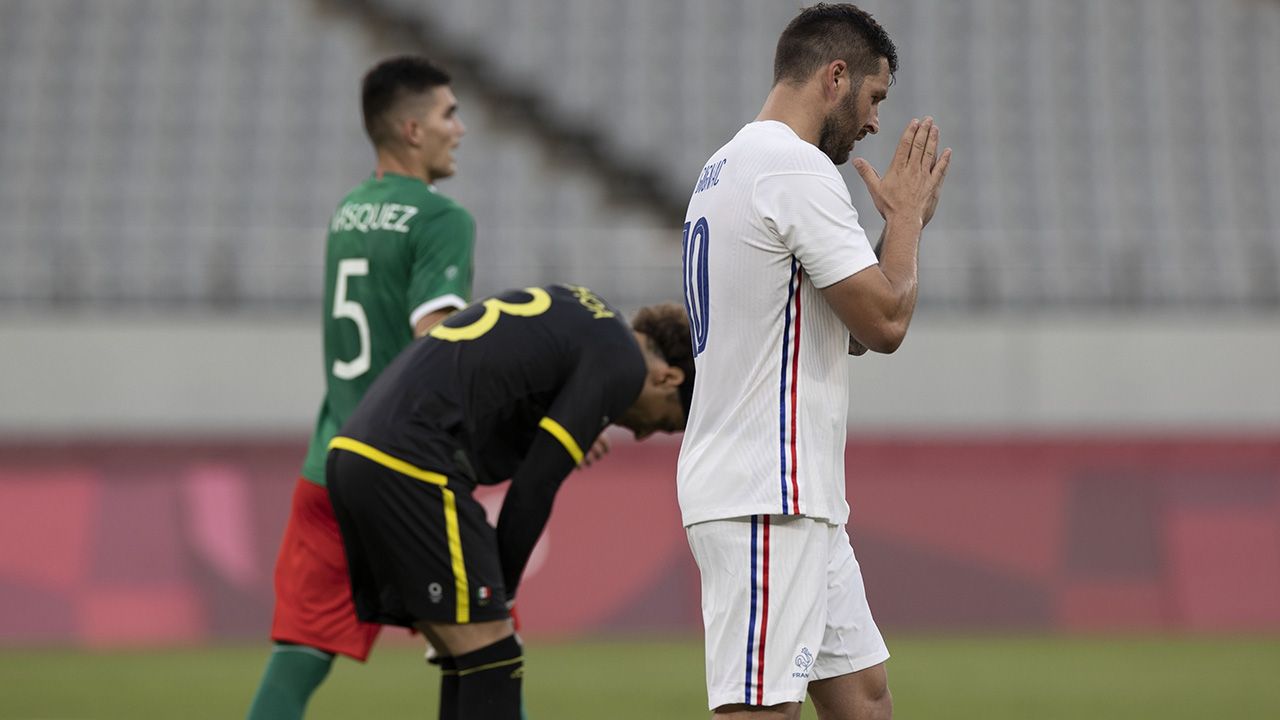 Francia perdió 4-1 contra México en su debut olímpico en Tokio 2020 y Gignac vaya que lo sufrió.