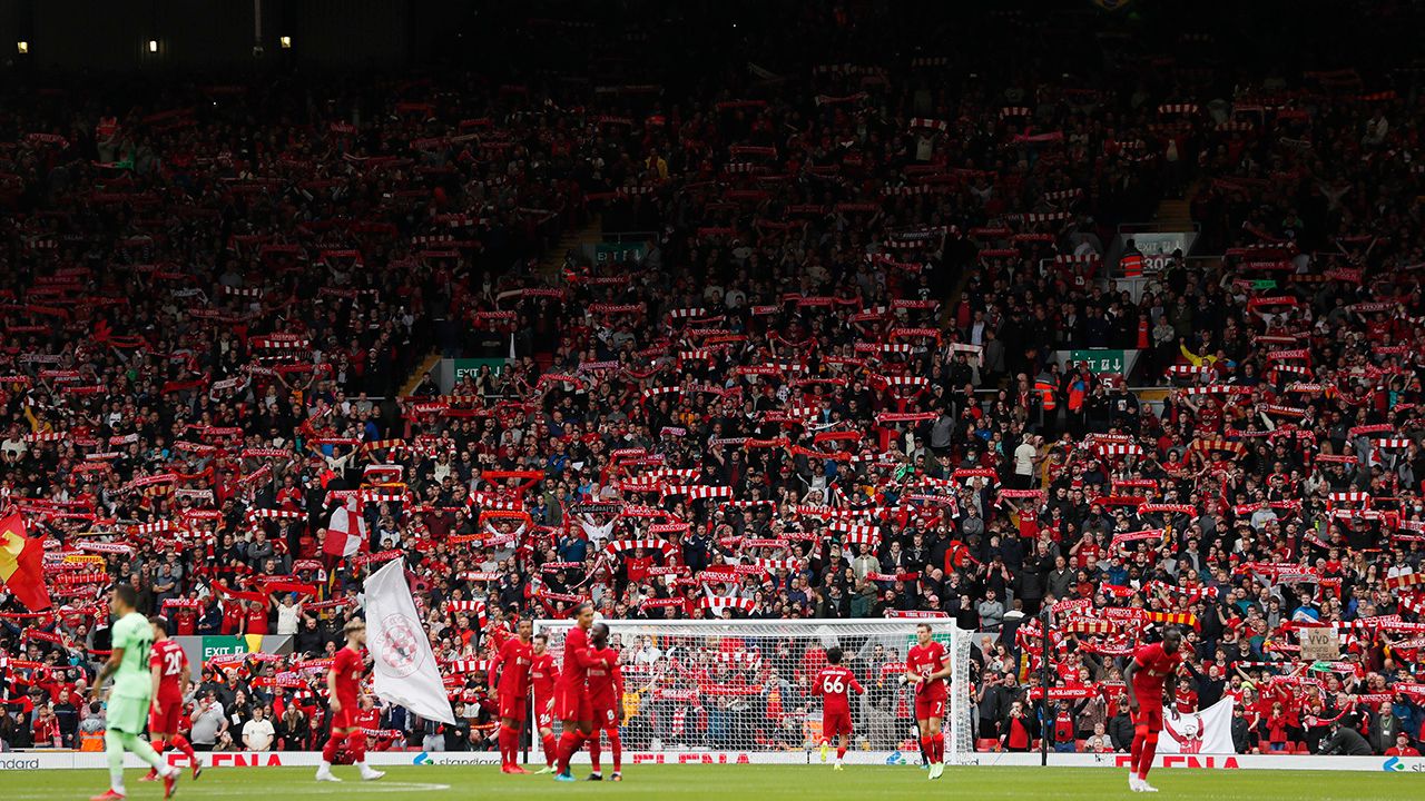 Regresó el público a Anfield en el empate de Liverpool y Athletic de Bilbao
