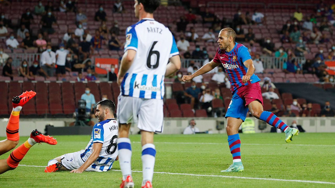 Martin Braithwaite se disfrazó de Lionel Messi en la victoria de Barcelona ante Real Sociedad