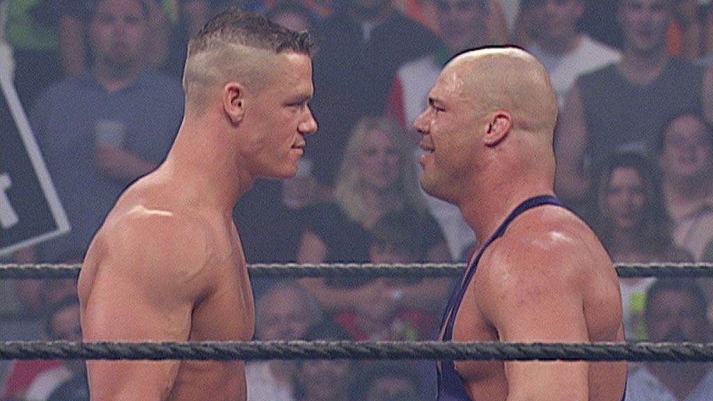 John Cena vs. Kurt Angle, debut en SmackDown, 2002