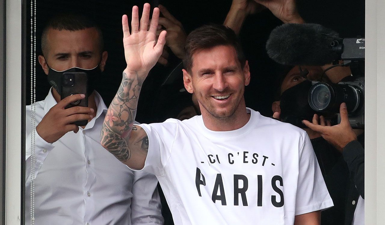 Lionel Messi y su sonrisa de oreja a oreja en París