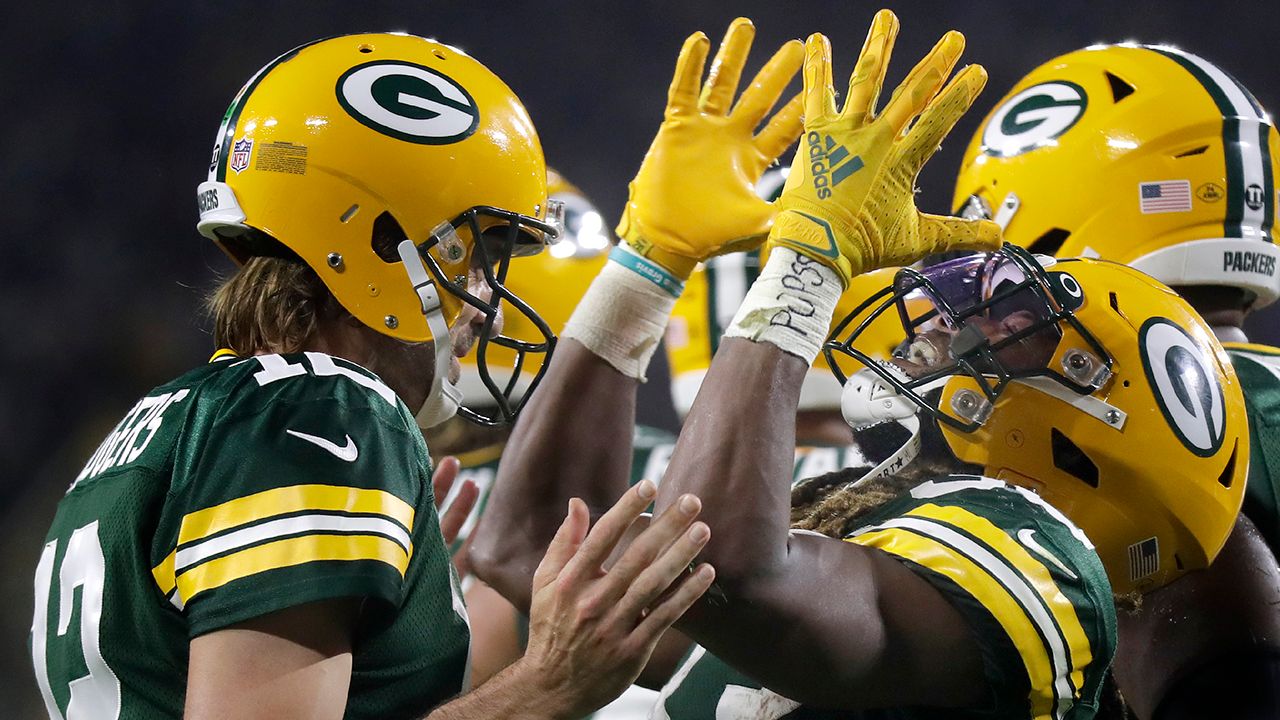 La conexión entre Aaron Rodgers y Aaron Jones le dio forma al triunfo de los Packers