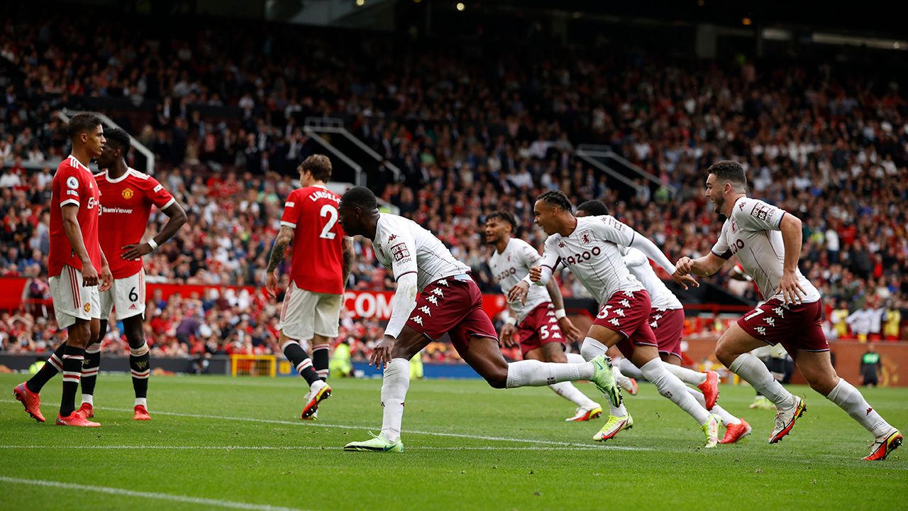 Aston Villa sorprendió y venció por primera vez desde 2009 a Manchester United