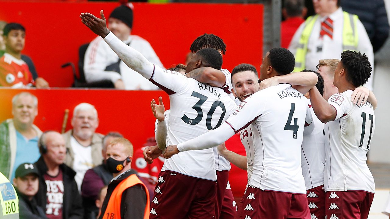 Aston Villa sorprendió y venció por primera vez desde 2009 a Manchester United