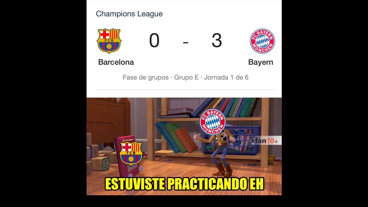 Los memes no se olvidan del Barcelona ni de Cristiano Ronaldo en Champions League