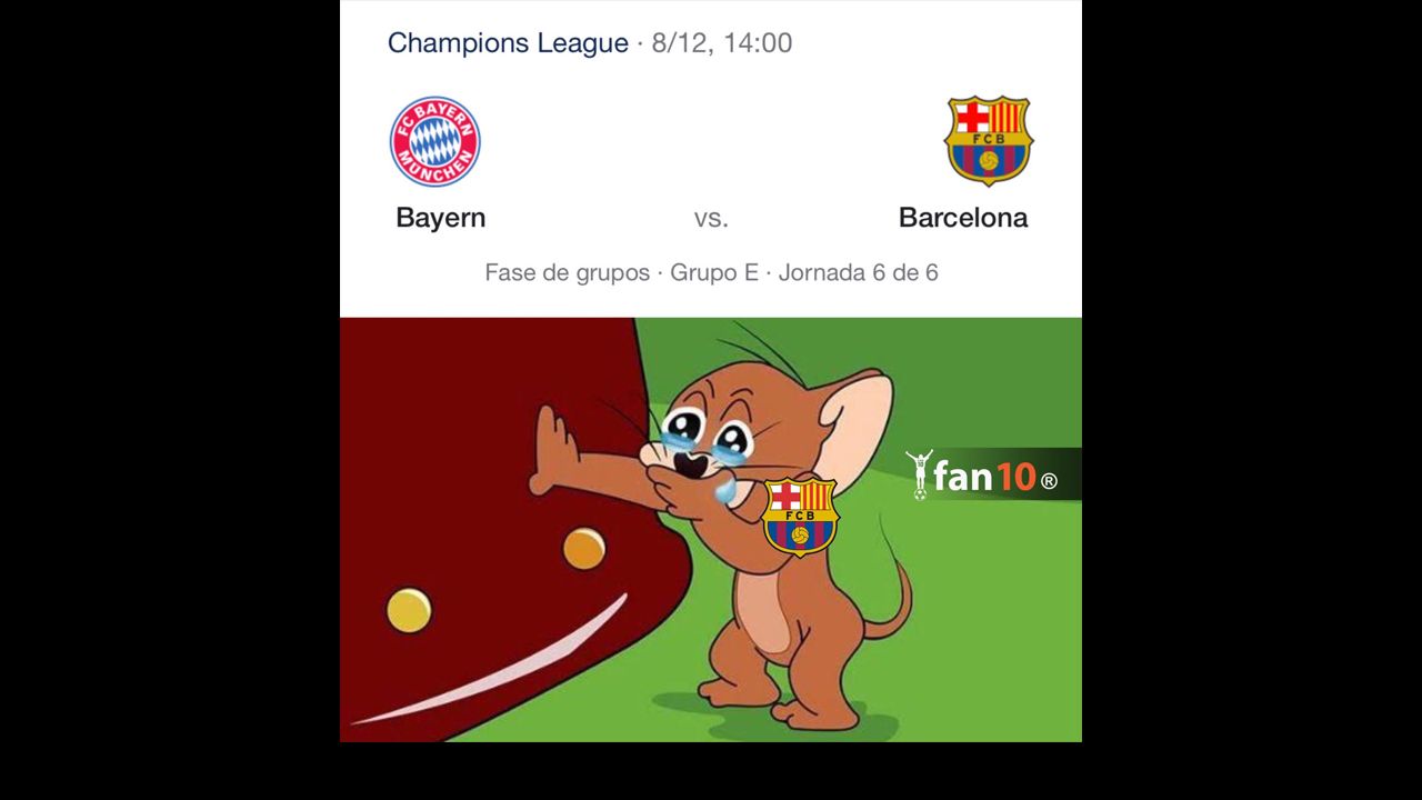 Los memes no se olvidan del Barcelona ni de Cristiano Ronaldo en Champions League