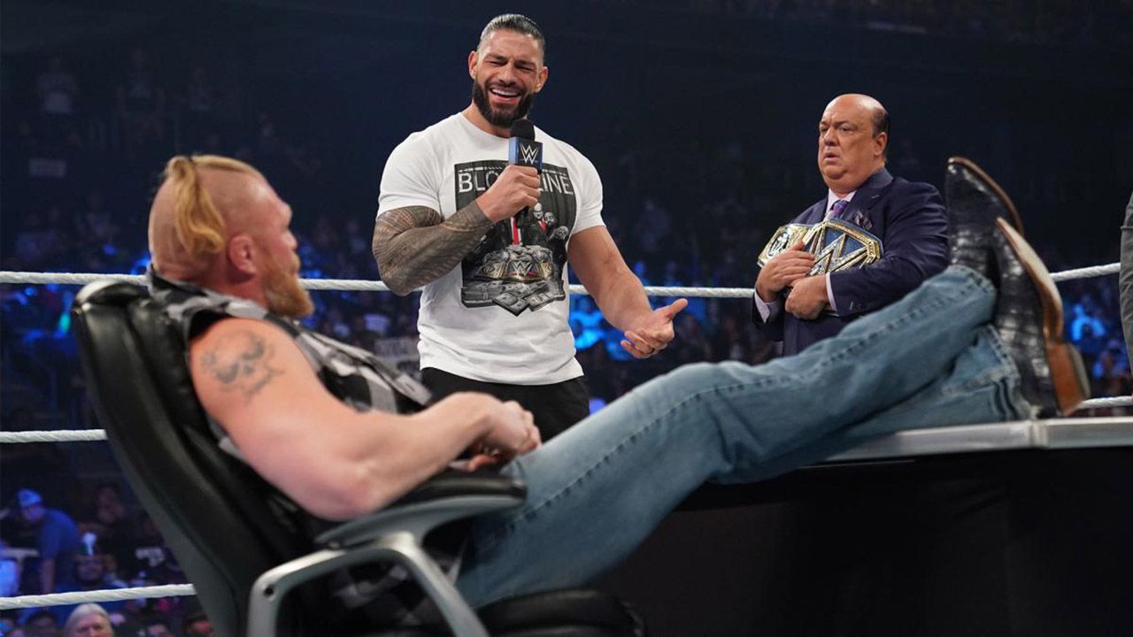 Brock Lesnar y Roman Reigns dejaron el ring caliente para Crown Jewel