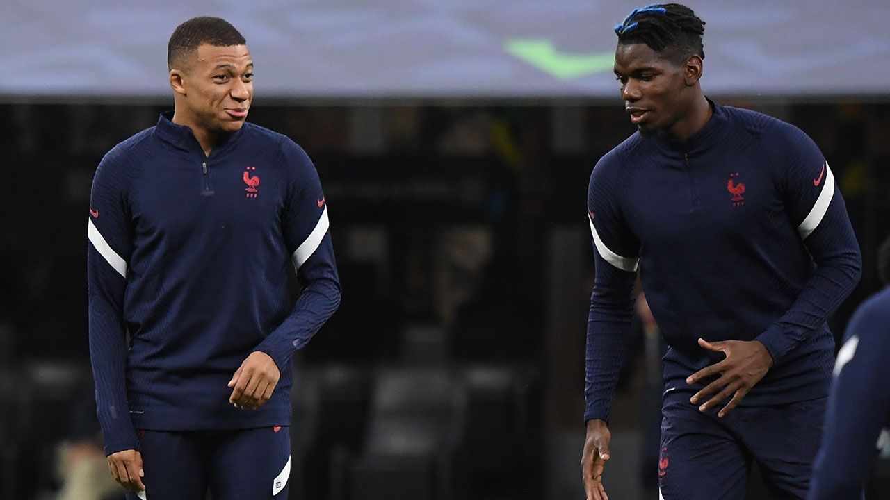 Kylian Mbappé y Paul Pogba acaparan las miradas en la práctica de Francia en San Siro