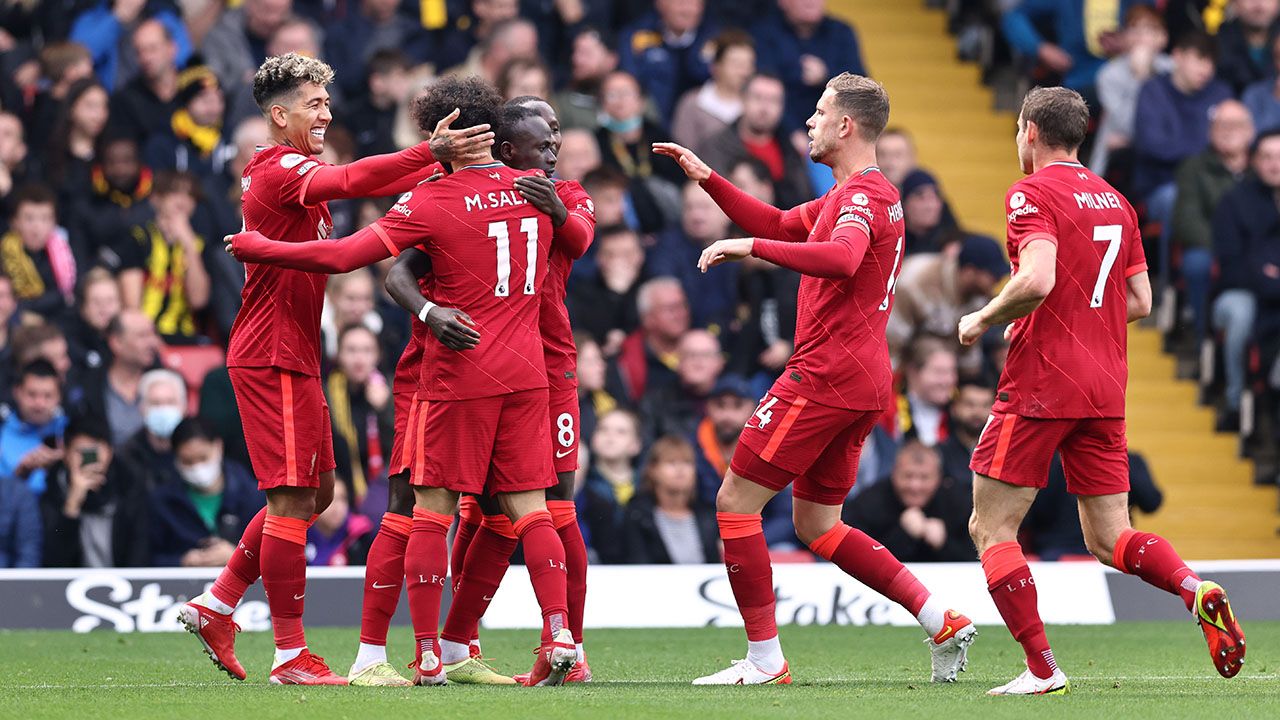 Festín de goles del tridente de  Liverpool a Watford