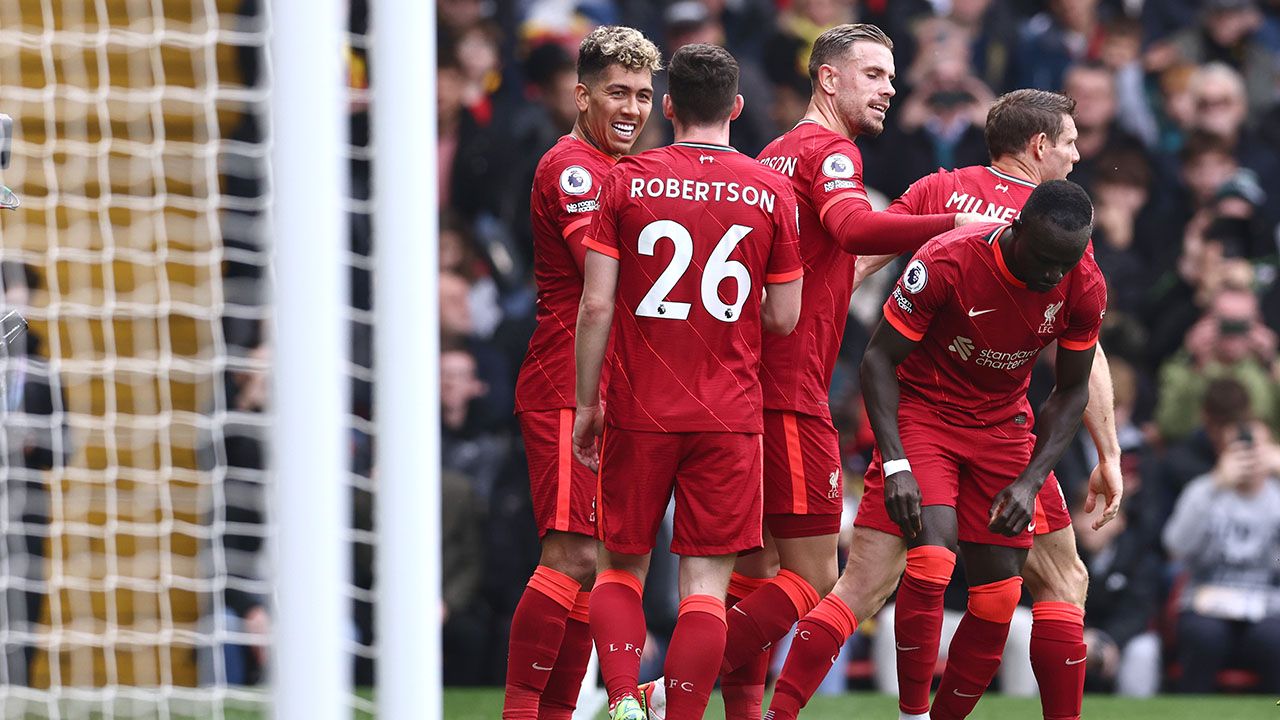 Festín de goles del tridente de  Liverpool a Watford