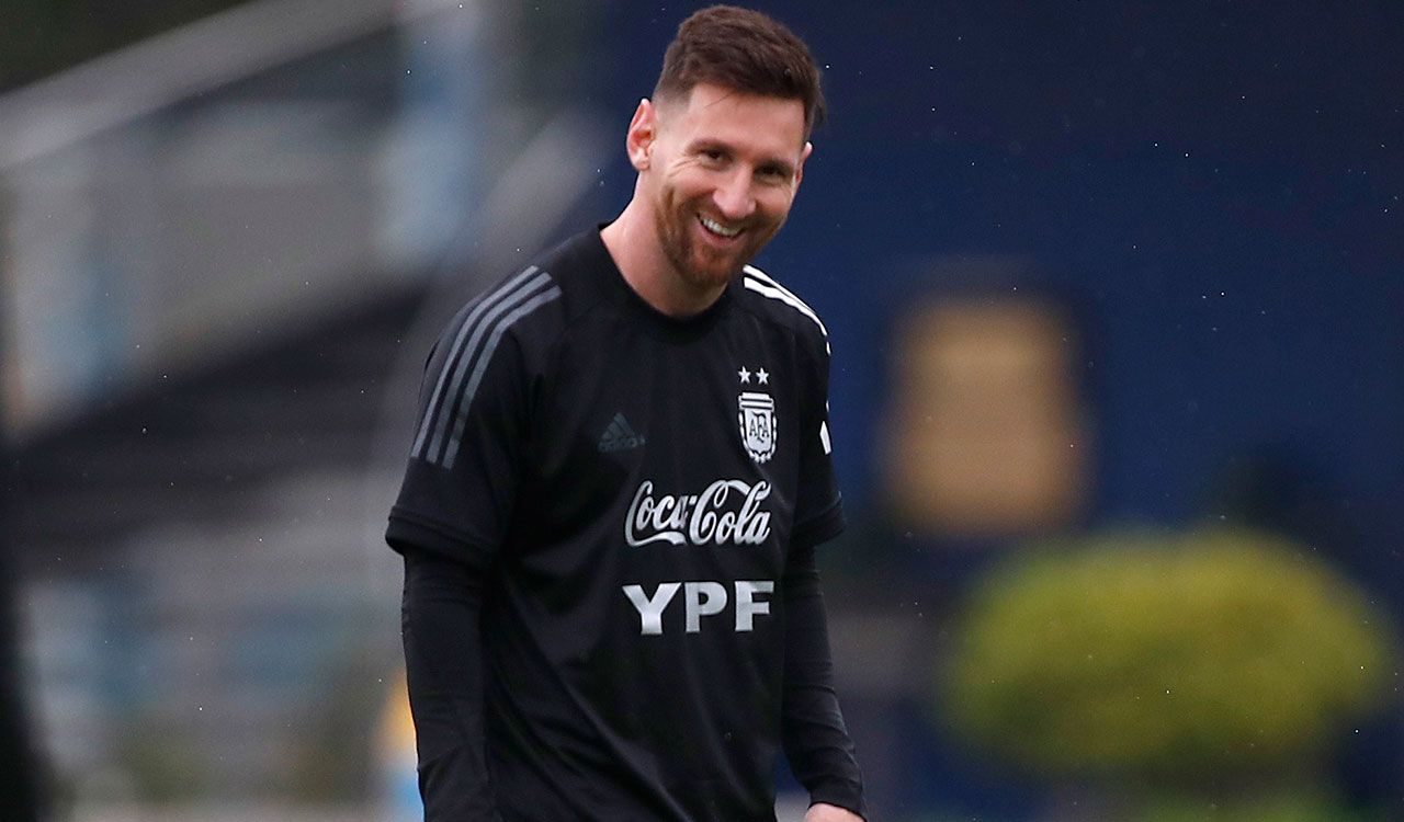 La felicidad de Messi acapara reflectores en el último entreno