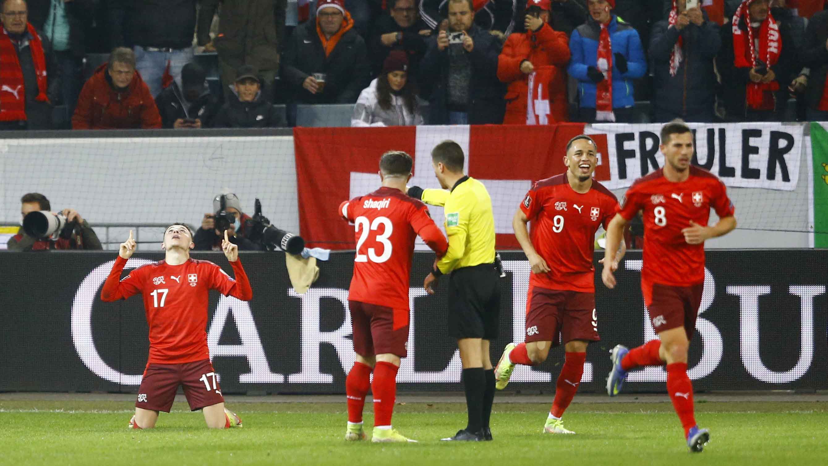 Suiza goleó a Bulgaria y consiguió su boleto a Qatar 2022