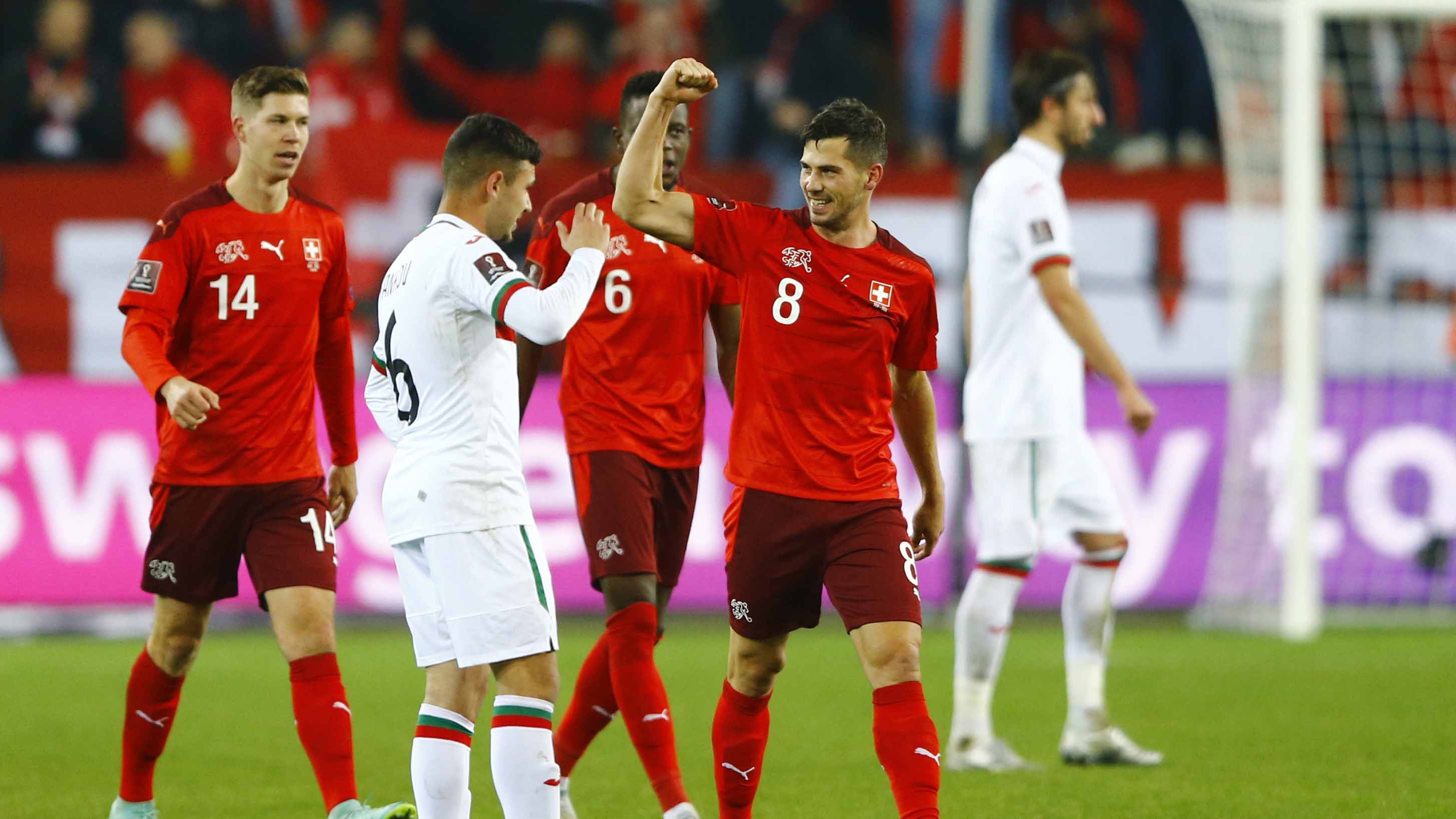 Suiza goleó a Bulgaria y consiguió su boleto a Qatar 2022