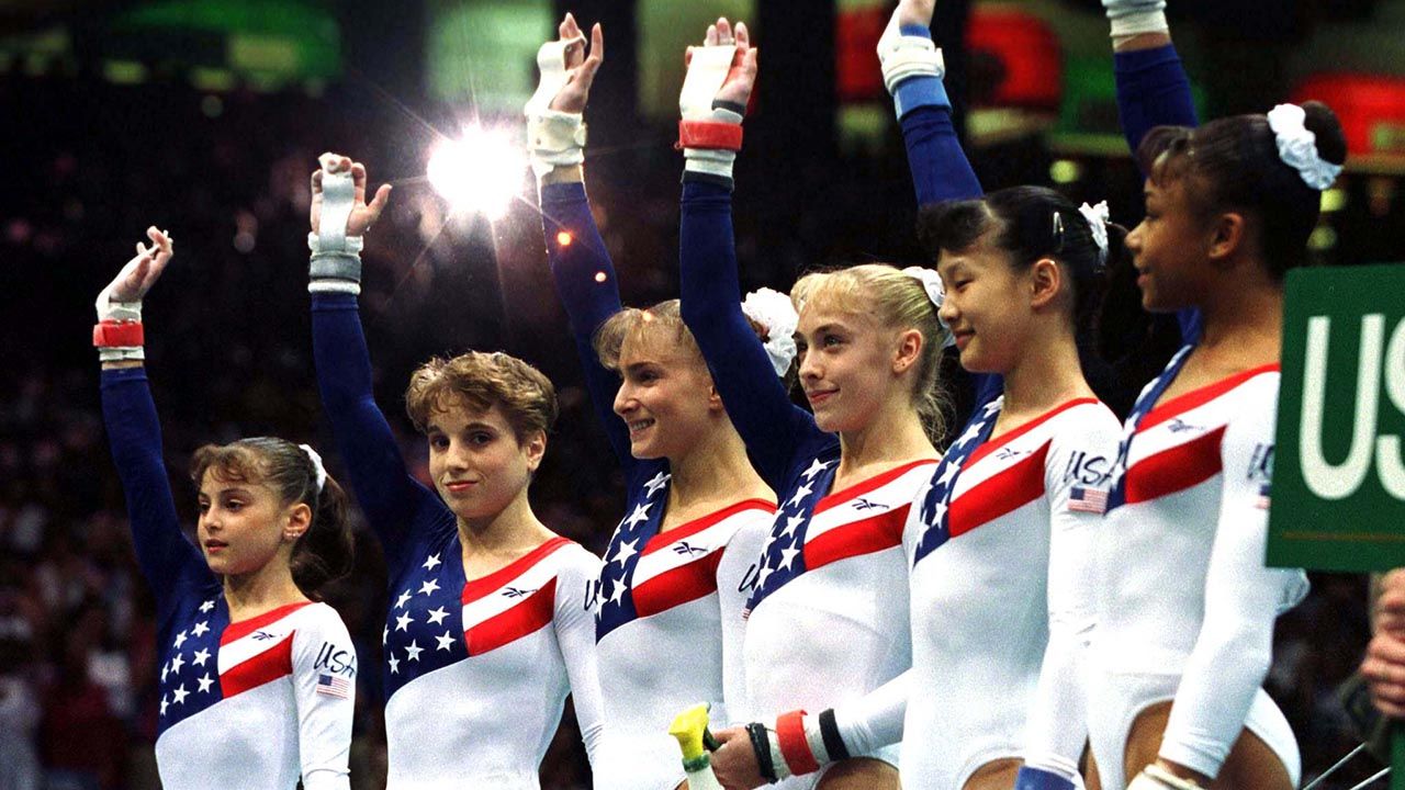 Amy Chow, Dominique Dawes, Amanda Borden, Dominique Moceanu, Jaycie Phelps y Kerri Strug dominaron la gimnasia en Atlanta 1996