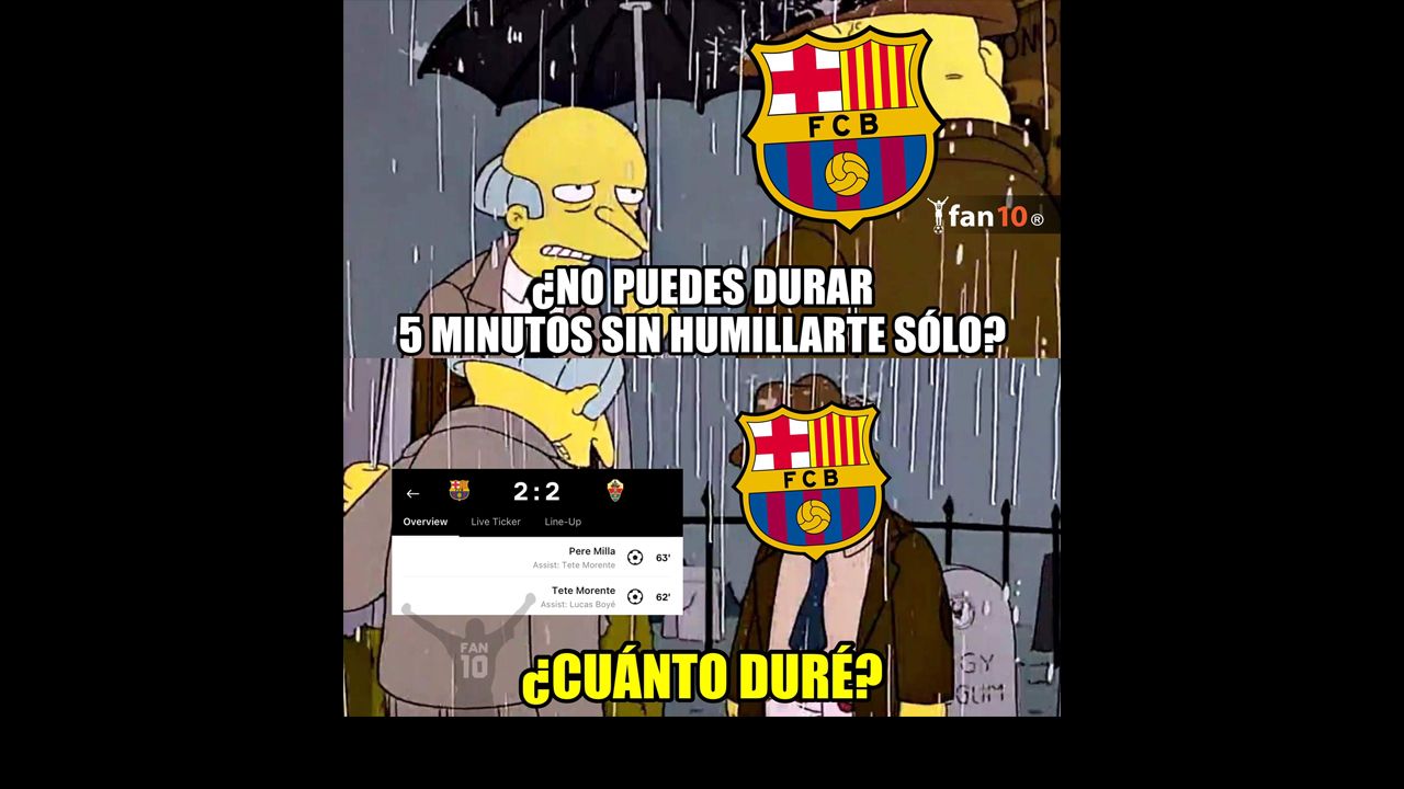 Los chicos del Barcelona y el ‘glorioso’ empate del Real Madrid acapararon los memes