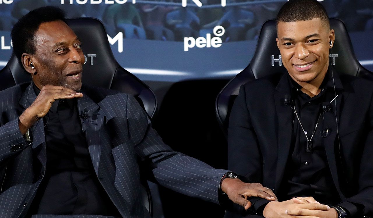 Nostalgia pura: el encuentro entre Kylian Mbappé y Pelé