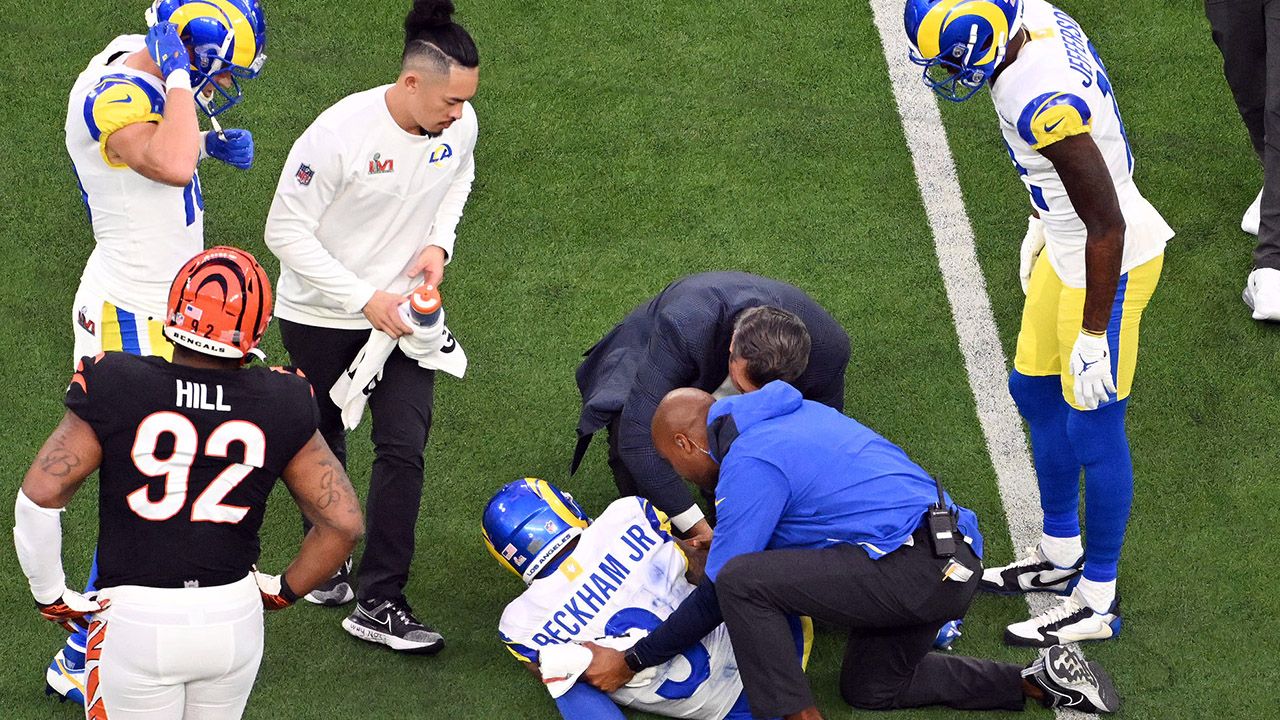 Una lesión de rodilla dejó a Odell Beckham fuera del Super Bowl 56