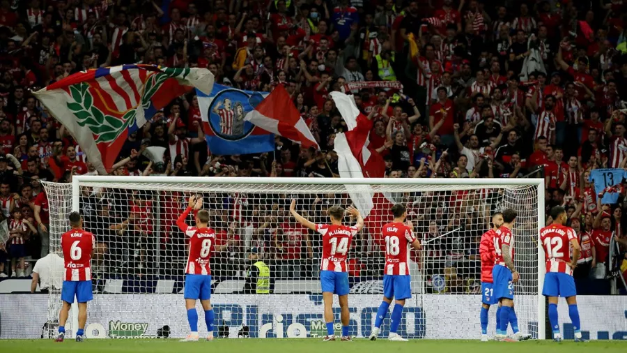 Así celebra el Atlético de Madrid, su primera victoria en un derbi
