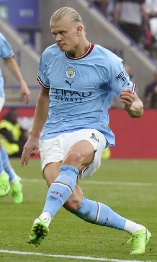 Erling Haaland se perdió un gol increíble en su estreno con Manchester City