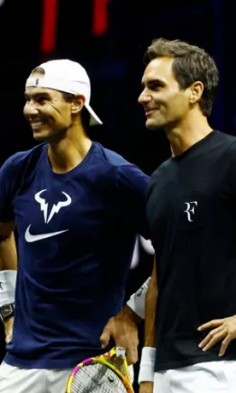 Rafa Nadal y Roger Federer juntos y listos para el adiós