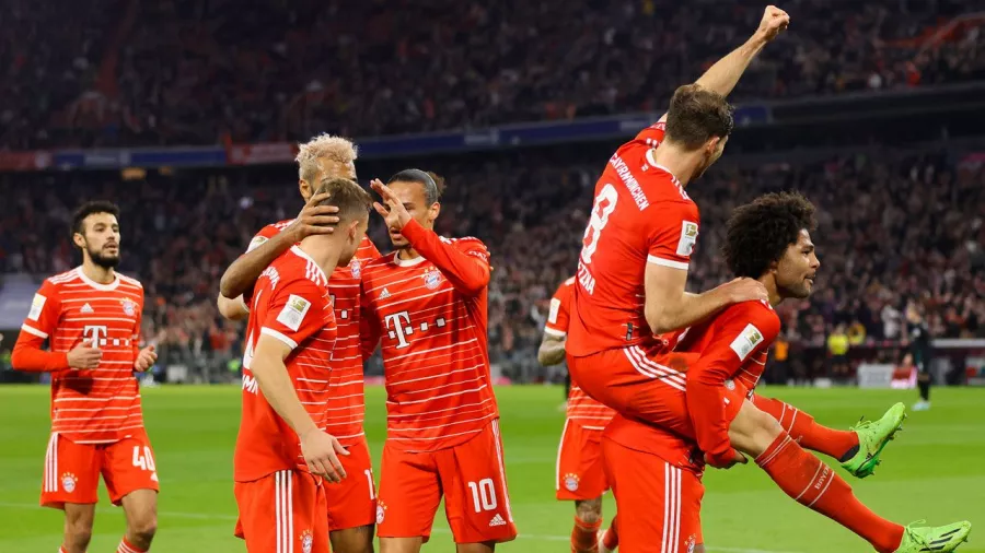 Tercera vez en la temporada que Bayern Munich anotó cuatro goles en la primera mitad