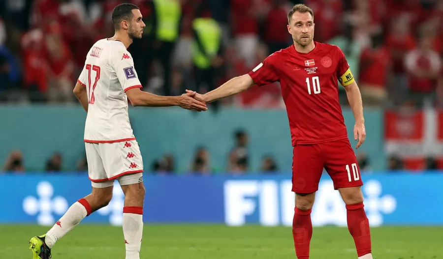 Las postales que dejó el 0-0 entre Dinamarca y Túnez
