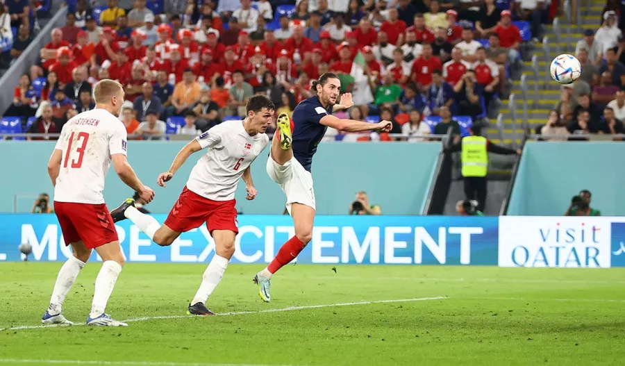 En un suspiro, Dinamarca le empató el partido a Francia