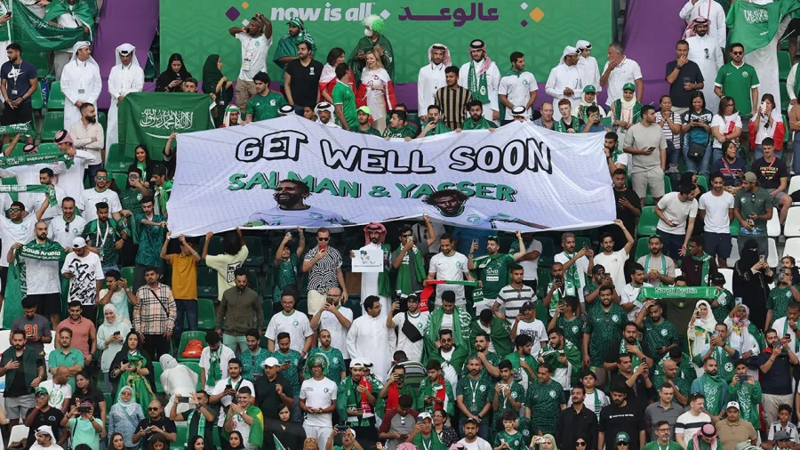 ¿Será así contra México? Arabia se 'robó' la tribuna y mandó un mensaje a Yasser Al-Shahrani
