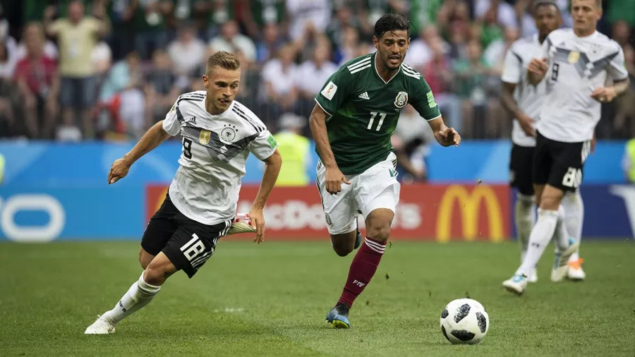 Rusia 2018: Alemania (tetracampeón reinante) 0-1 México.
