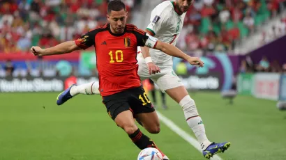 Eden Hazard ante Marruecos: 30 pases, 1 centro, 1 tiro 