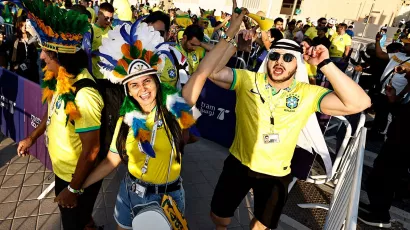 La afición brasileña, con fiesta privada antes del juego ante Suiza