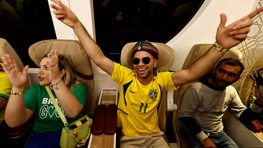La afición brasileña, con fiesta privada antes del juego ante Suiza