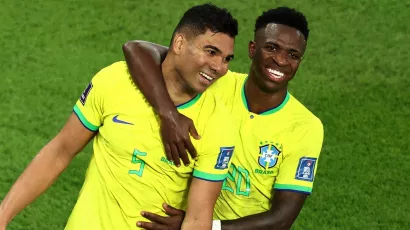 Así se festeja un golazo como el que hizo Casemiro para clasificar a Brasil